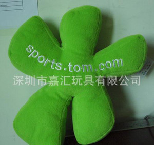 深圳工厂生产家居抱枕 沙发靠垫 布艺产品 绿色 幸运草